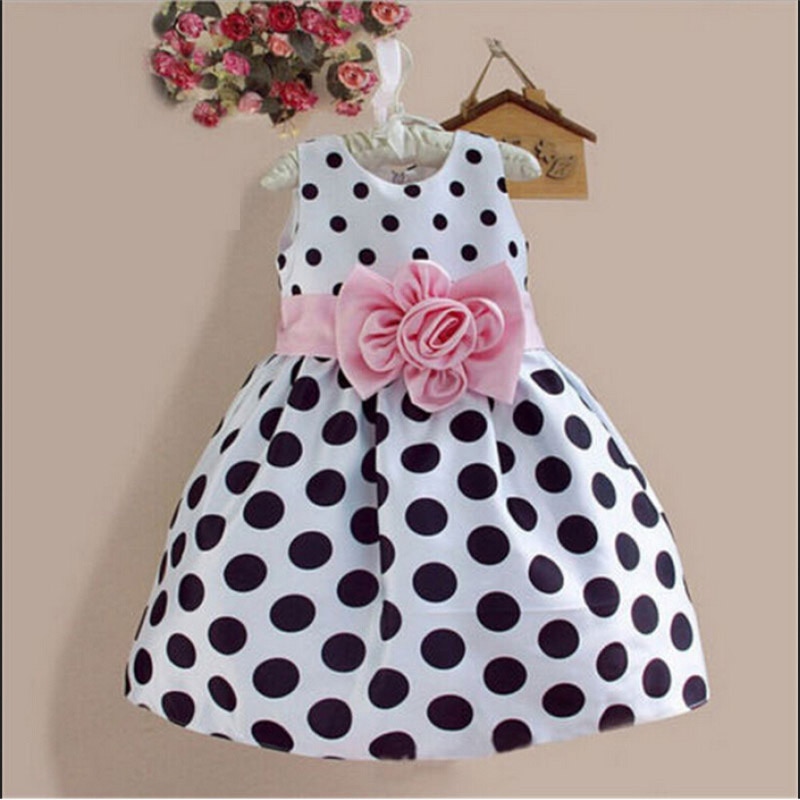 Sleeveless Kids Polka Dot Dress